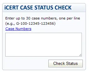 iCERT case status check