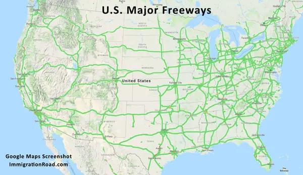 U.S. Interstate Map
